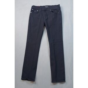 True Religion Ricky Jeans Men 33 X 33" Black Stretch Relaxed Straight‎ 5 Pocket